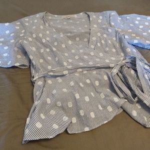 Polka dot wrap top from Ann Taylor Loft